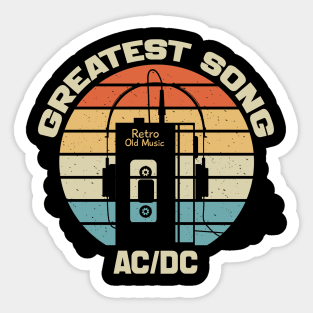 AC DC - Retro Walkman - Style Sticker